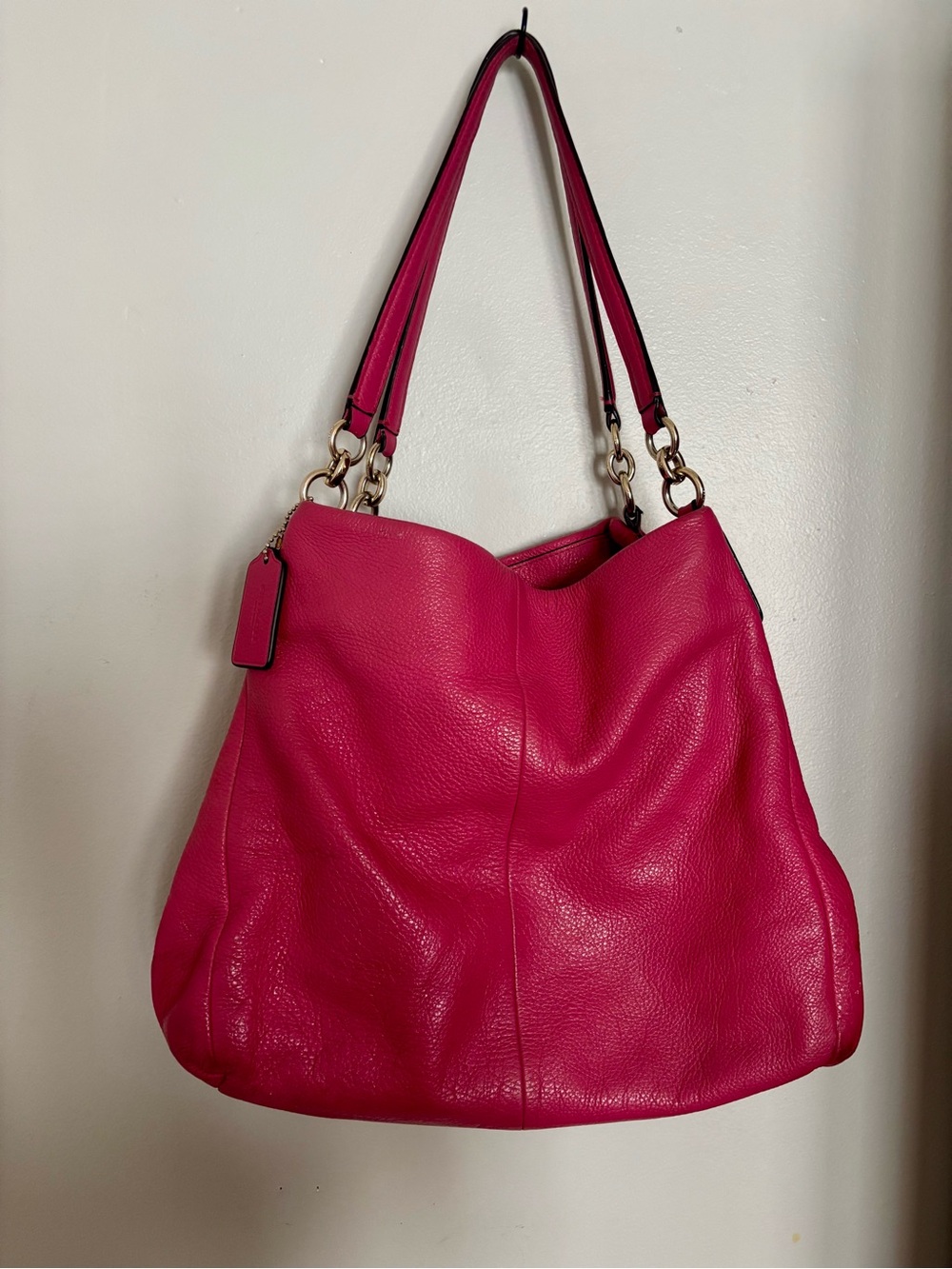 Coach Leather Madison Phoebe Hot Pink Purse 2010s